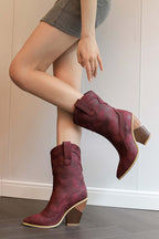 R&B | Spitz Zulaufende Western-Stiefel Bis Zur Wade