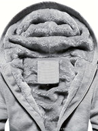 R&B | Winter warme Fleecejacke mit Kapuze