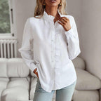 Modische Bluse mit langen Ärmeln und Streifenmuster