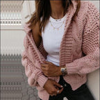 Damen Grobstrickjacke mit luxuriösem Karomuster und oversized Schnitt R&B