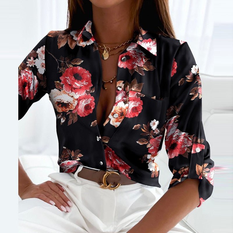R&B - Bluse mit umgeschlagenem Kragen