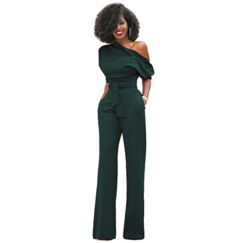R&B | Schulterloser, Eleganter Jumpsuit mit Gürtel für Damen