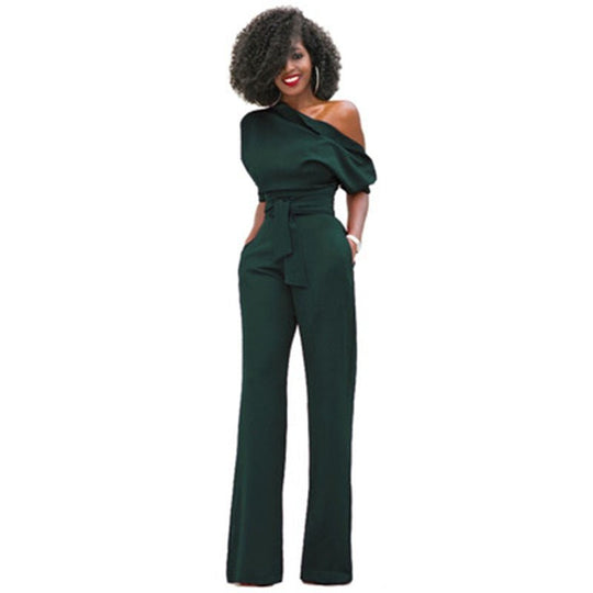 R&B | Schulterloser, Eleganter Jumpsuit mit Gürtel für Damen