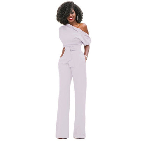 R&B | Schulterloser, Eleganter Jumpsuit mit Gürtel für Damen