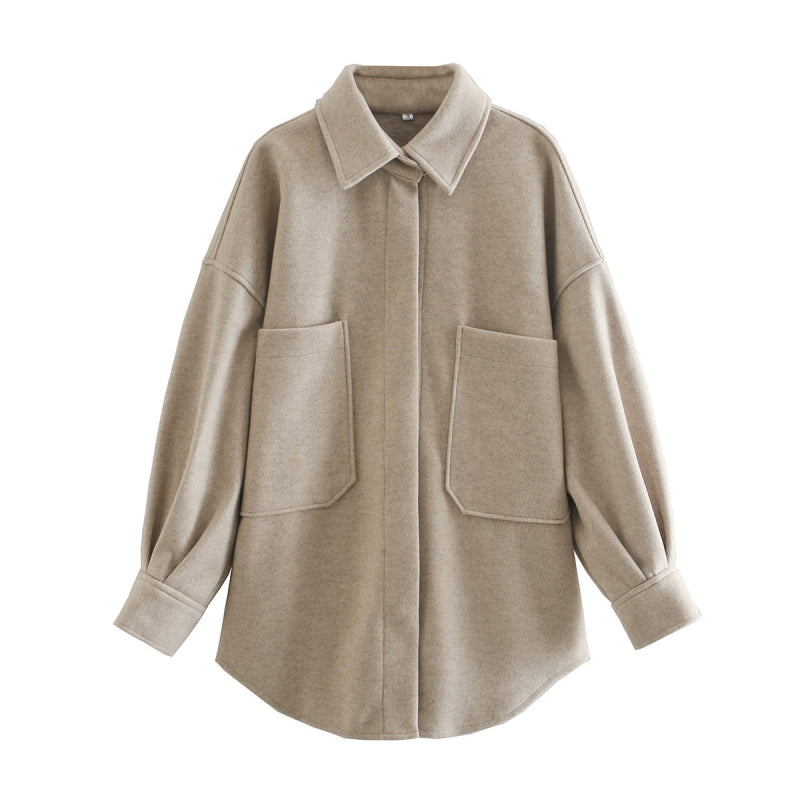 R&B | Oversized Übergangsjacke mit Großen Taschen für Damen