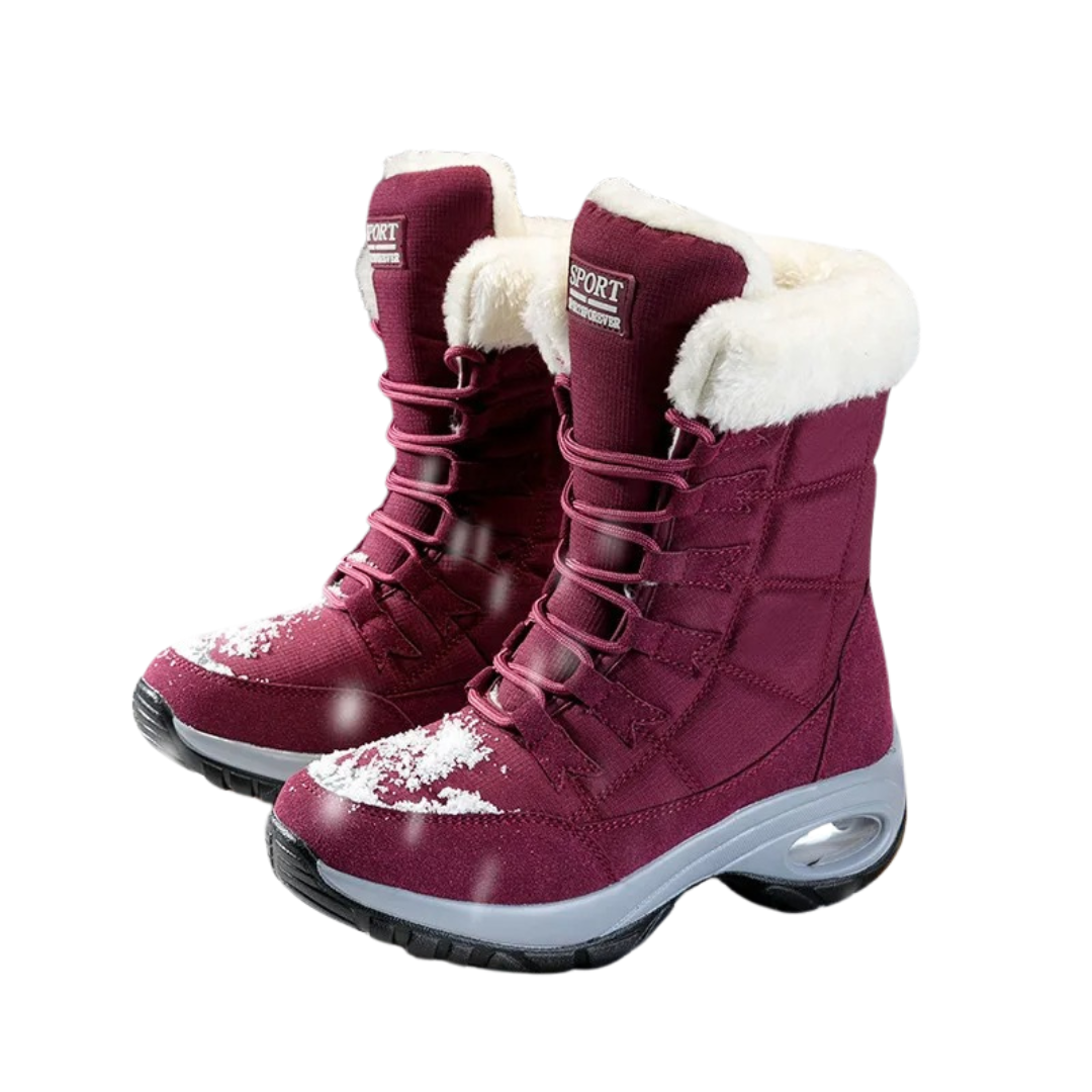 Wasserdichte Damen Schneestiefel bis zur Mitte der Waden R&B