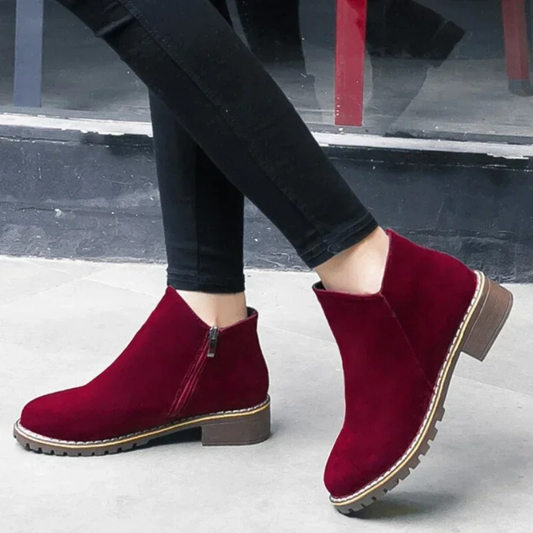 Damen Stiefeletten Wildleder Stil R&B