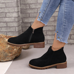 Damen Stiefeletten Wildleder Stil R&B