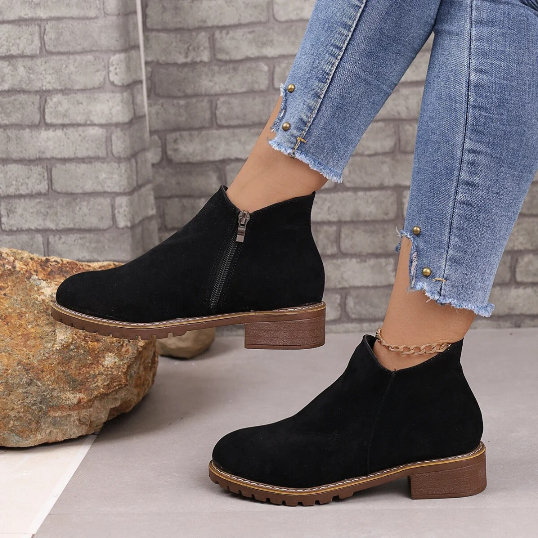 Damen Stiefeletten Wildleder Stil R&B