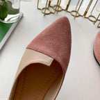 R&B | Damen Splice Farbe Mule Loafers Spitz Zehe