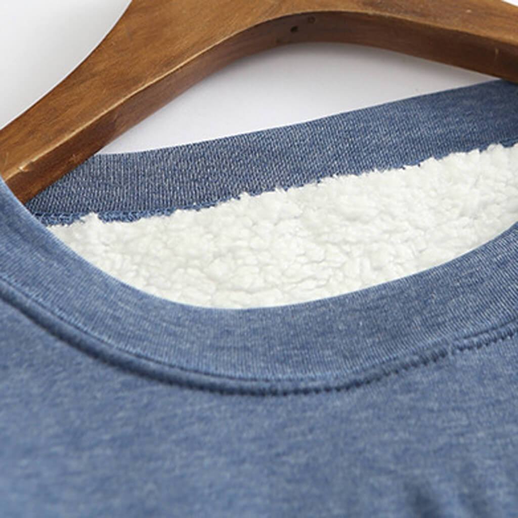 R&B | Weicher Pullover mit Fleece-futter Warm und Bequem Perfekt für Heimeligkeit