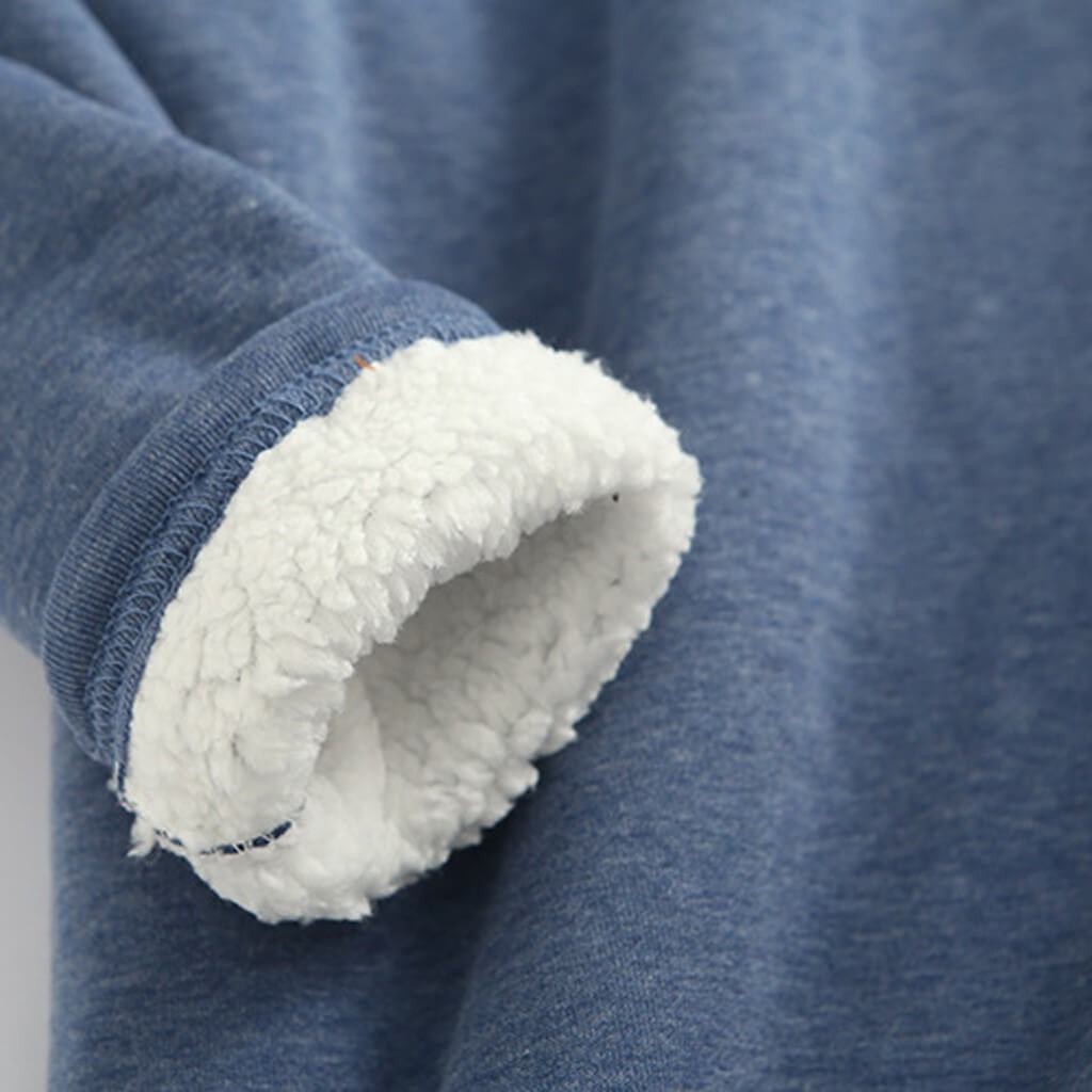 R&B | Weicher Pullover mit Fleece-futter Warm und Bequem Perfekt für Heimeligkeit