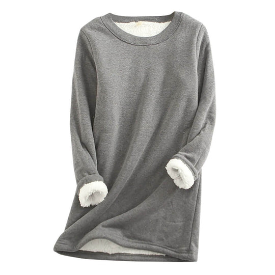 R&B | Weicher Pullover mit Fleece-futter Warm und Bequem Perfekt für Heimeligkeit