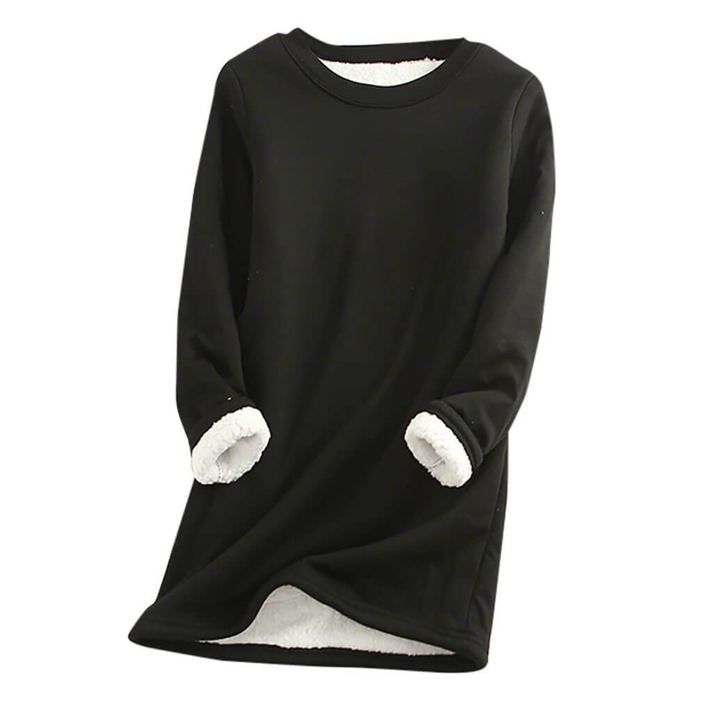 R&B | Weicher Pullover mit Fleece-futter Warm und Bequem Perfekt für Heimeligkeit