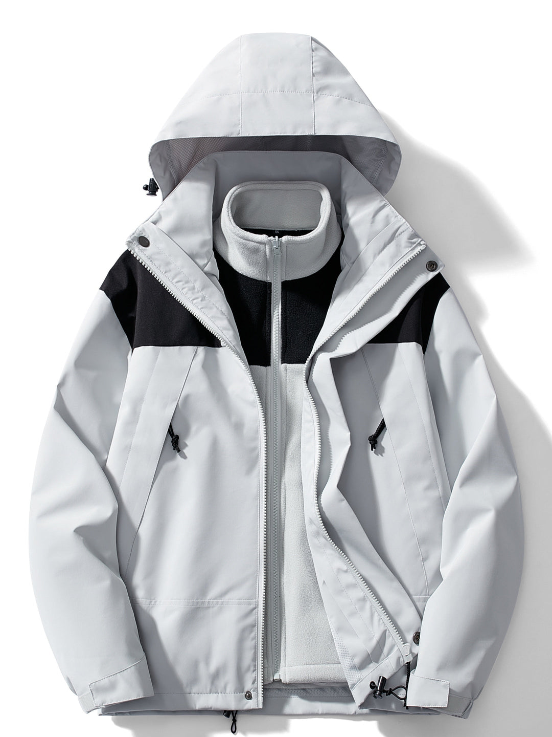R&B | 3-in-1 Fleece-Winterjacke mit Kapuze für Damen