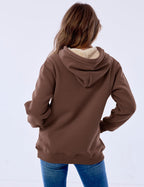 R&B | Damen Freizeit Fleece-Gefütterter Hoodie