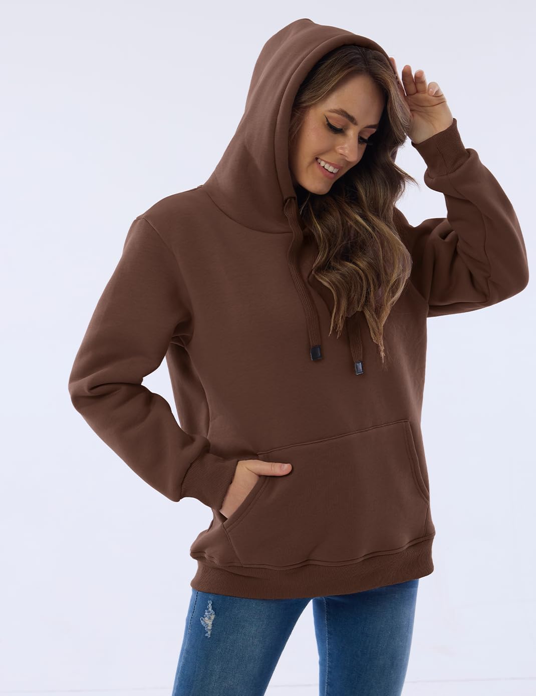 R&B | Damen Freizeit Fleece-Gefütterter Hoodie