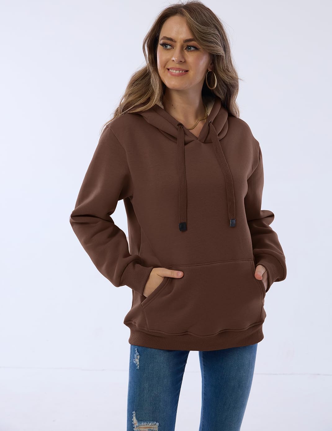 R&B | Damen Freizeit Fleece-Gefütterter Hoodie