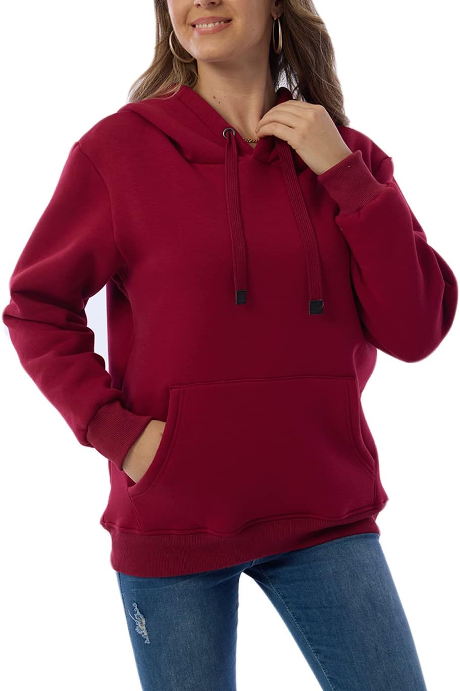 R&B | Damen Freizeit Fleece-Gefütterter Hoodie