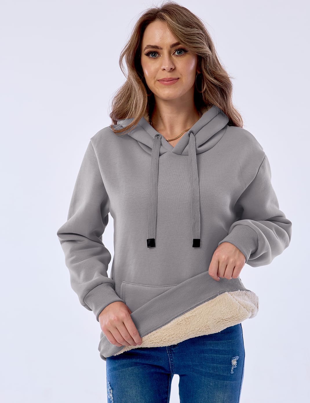 R&B | Damen Freizeit Fleece-Gefütterter Hoodie
