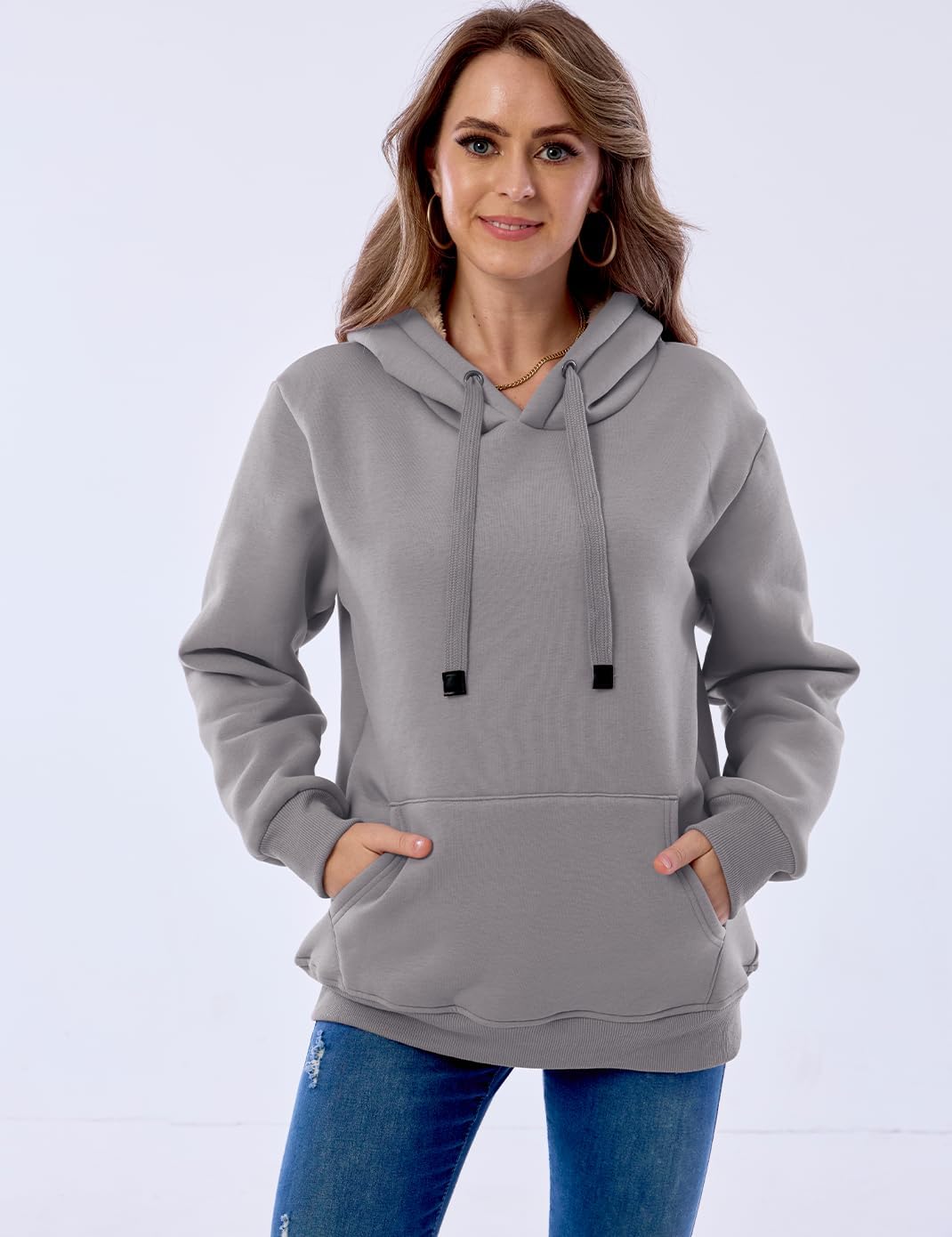 R&B | Damen Freizeit Fleece-Gefütterter Hoodie
