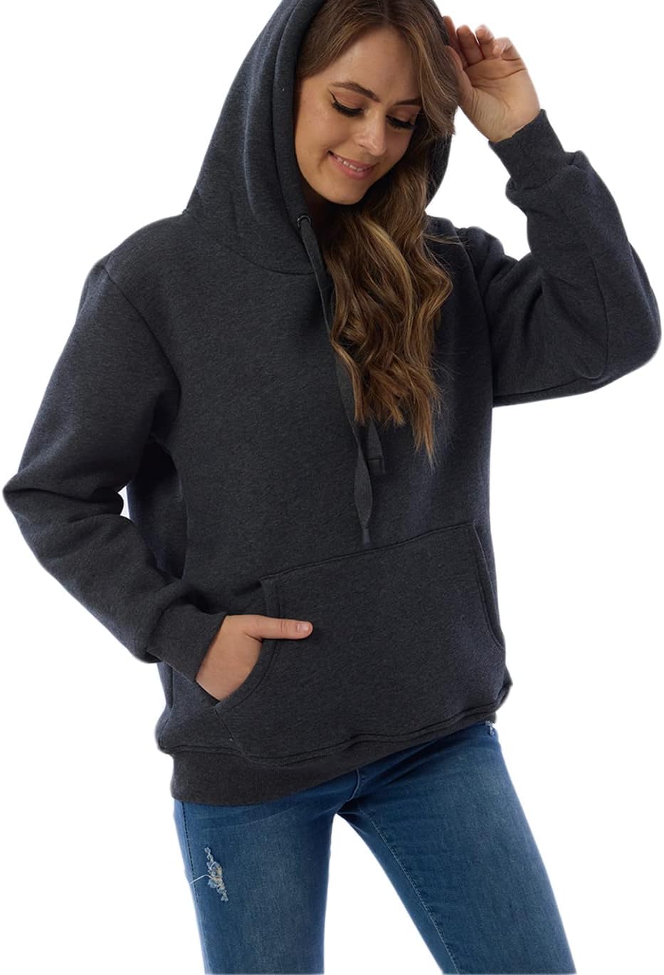 R&B | Damen Freizeit Fleece-Gefütterter Hoodie