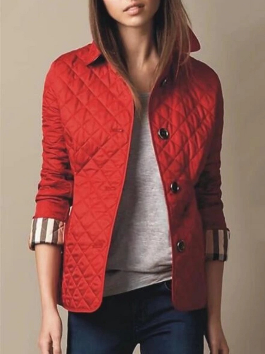 R&B | Damen Freizeit Steppjacke mit umgeschlagenem Kragen