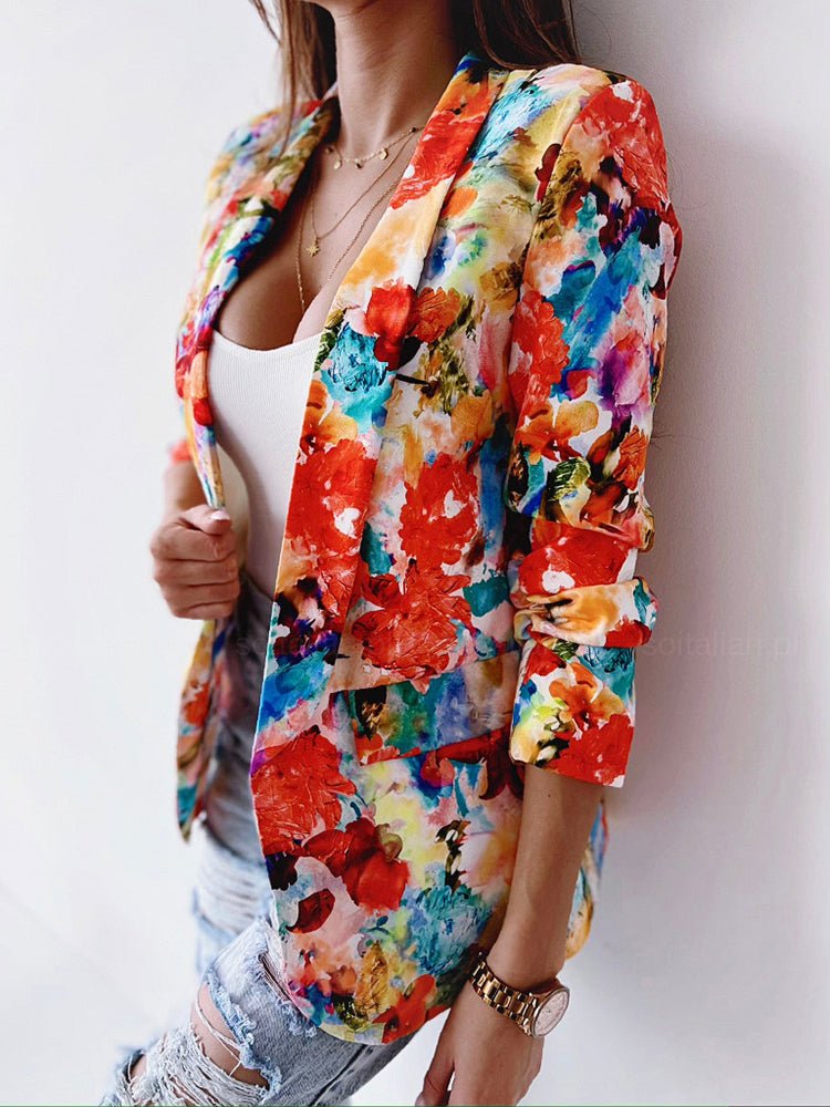 R&B | Damen Blazer mit Blumenmuster Business Casual und stilvoll