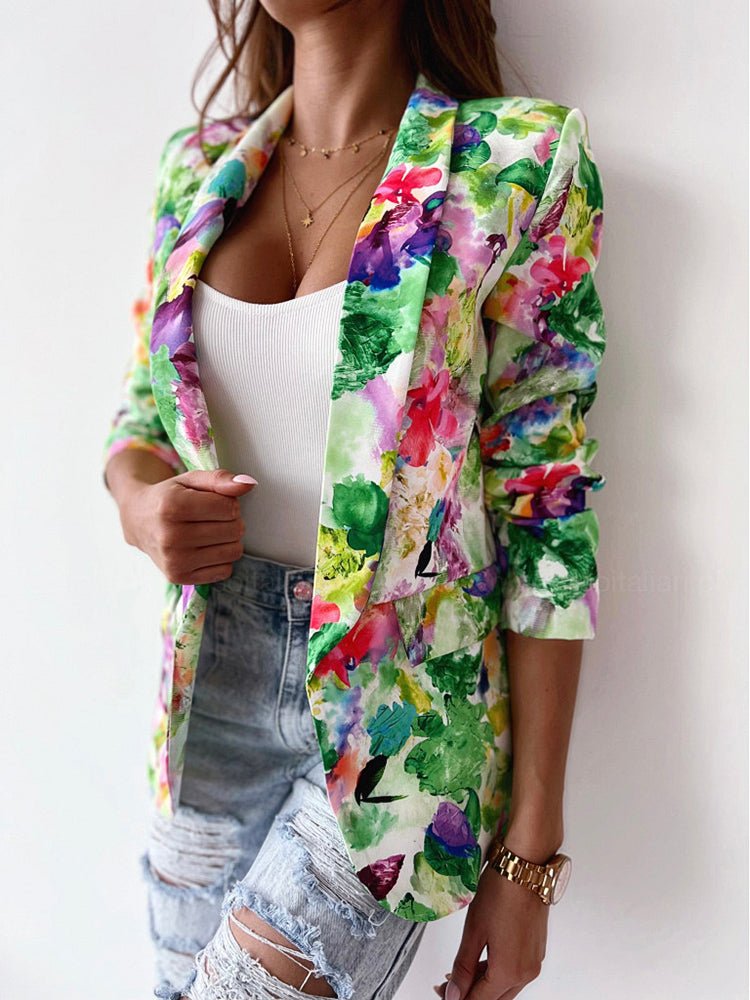 R&B | Damen Blazer mit Blumenmuster Business Casual und stilvoll