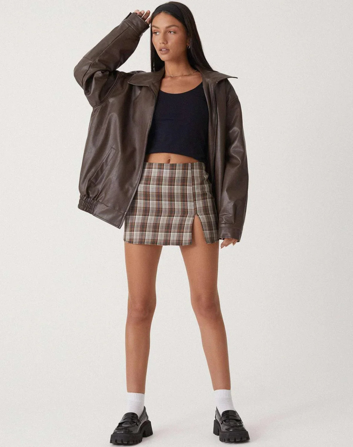 R&B | Übergröße Pu Jacke Trendy Streetwear