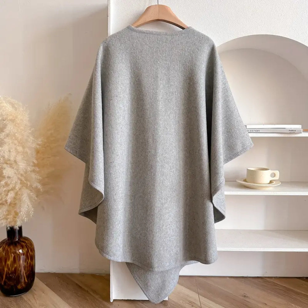 R&B | Damen Winddichter Poncho Schal Mantel