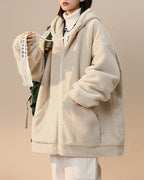 R&B | Damen Winter Fleecejacke - Oversized & Warm