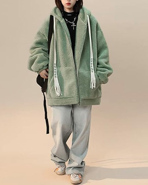 R&B | Damen Winter Fleecejacke - Oversized & Warm