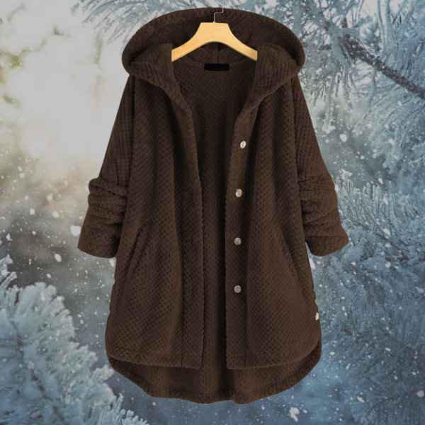 R&B | Damen Winter Fleecejacke mit Kapuze