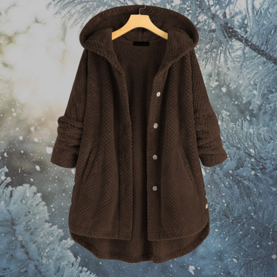R&B | Damen Winter Fleecejacke mit Kapuze
