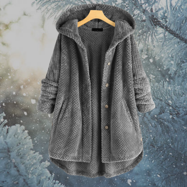 R&B | Damen Winter Fleecejacke mit Kapuze