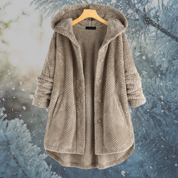R&B | Damen Winter Fleecejacke mit Kapuze