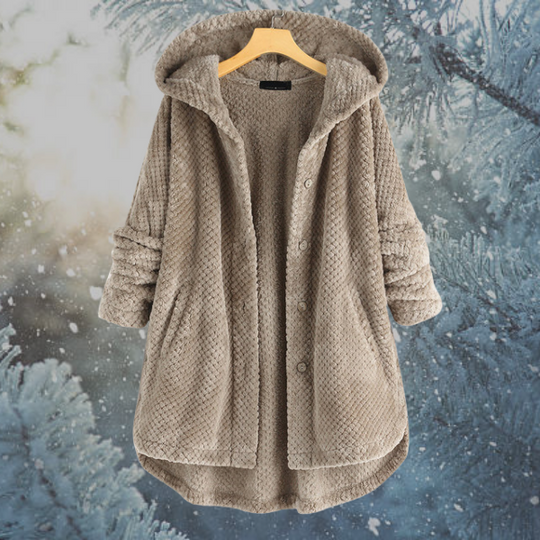 R&B | Damen Winter Fleecejacke mit Kapuze