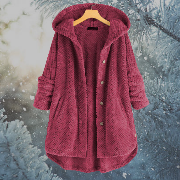 R&B | Damen Winter Fleecejacke mit Kapuze