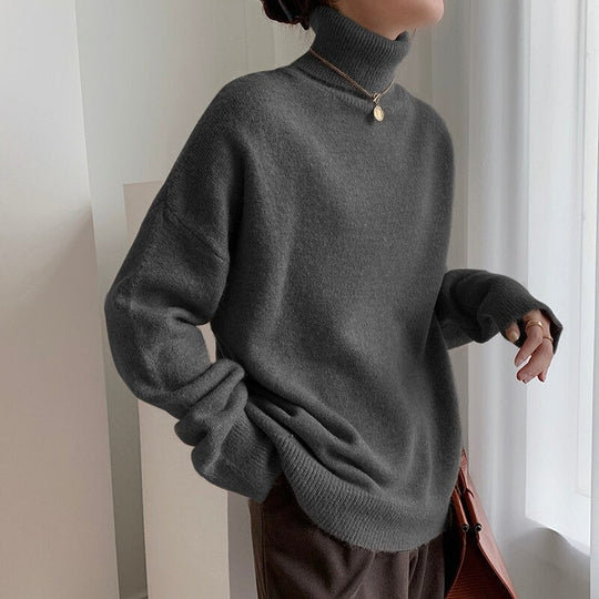 R&B - Weit geschnittener warmer Rollkragenpullover