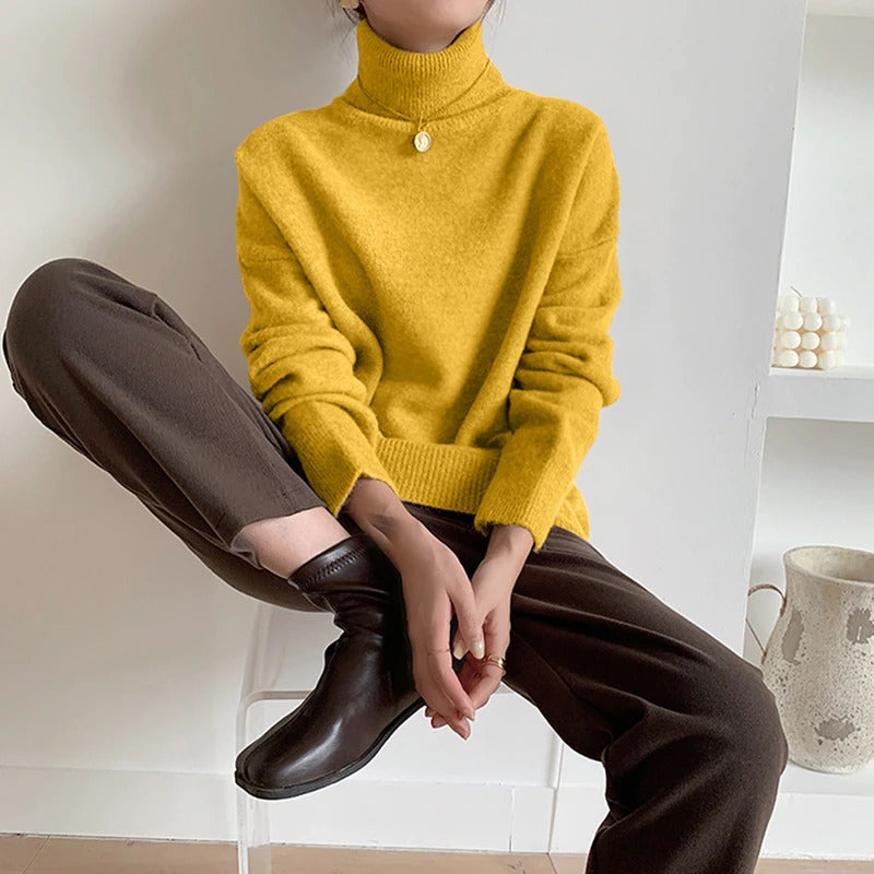 R&B - Weit geschnittener warmer Rollkragenpullover