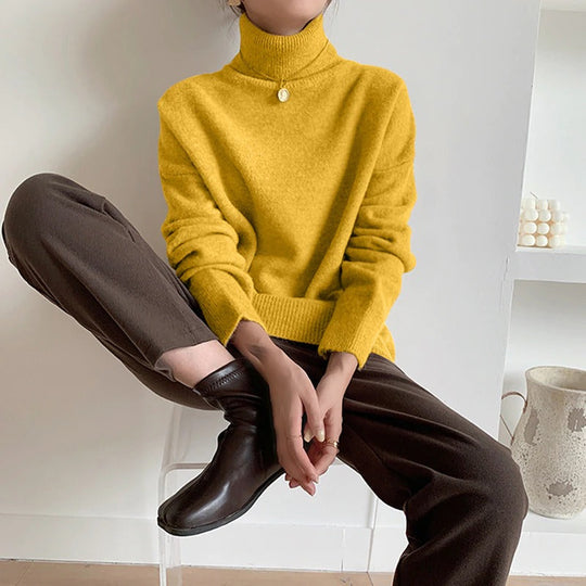 R&B - Weit geschnittener warmer Rollkragenpullover