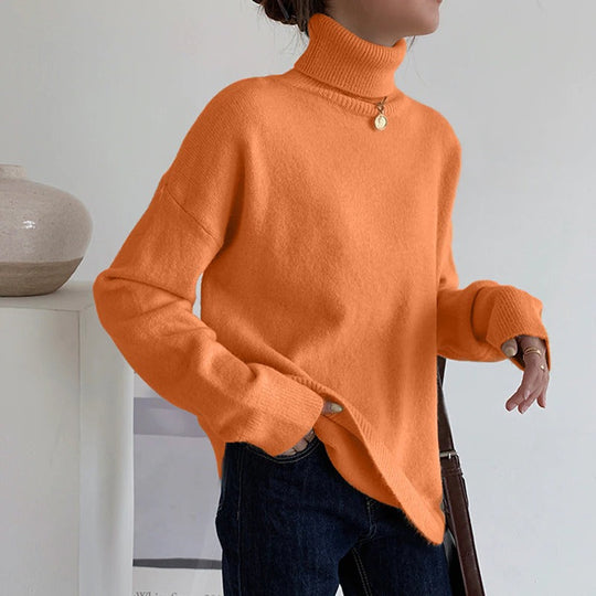 R&B - Weit geschnittener warmer Rollkragenpullover
