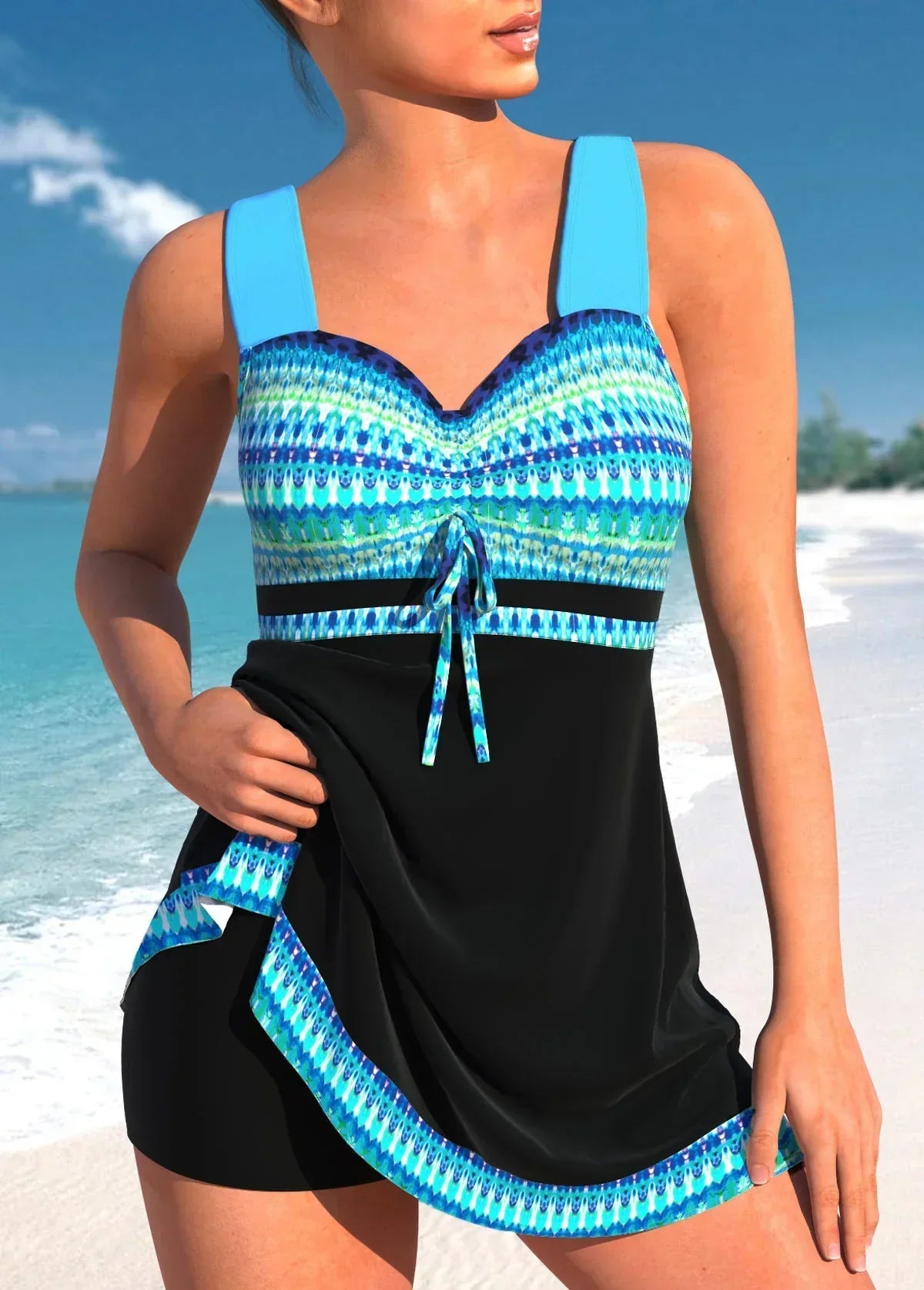 R&B | Schlanker, Leichter Tankini aus Patchwork