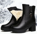 R&B | Chunky Heel Stiefel mit Baumwolle