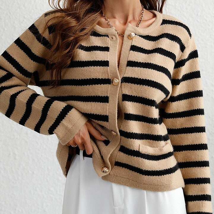 R&B | Trendiger Herbstcardigan mit Goldenen Knöpfen für Damen