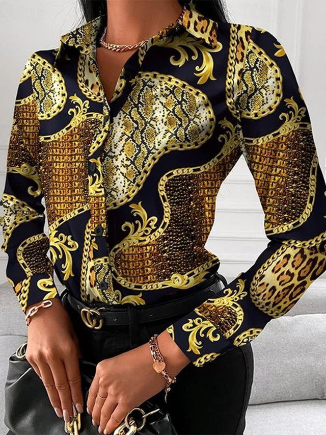 R&B | Schicke Damenbluse mit Goldenen Details