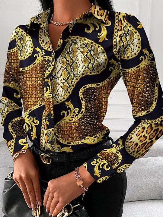 R&B | Schicke Damenbluse mit Goldenen Details