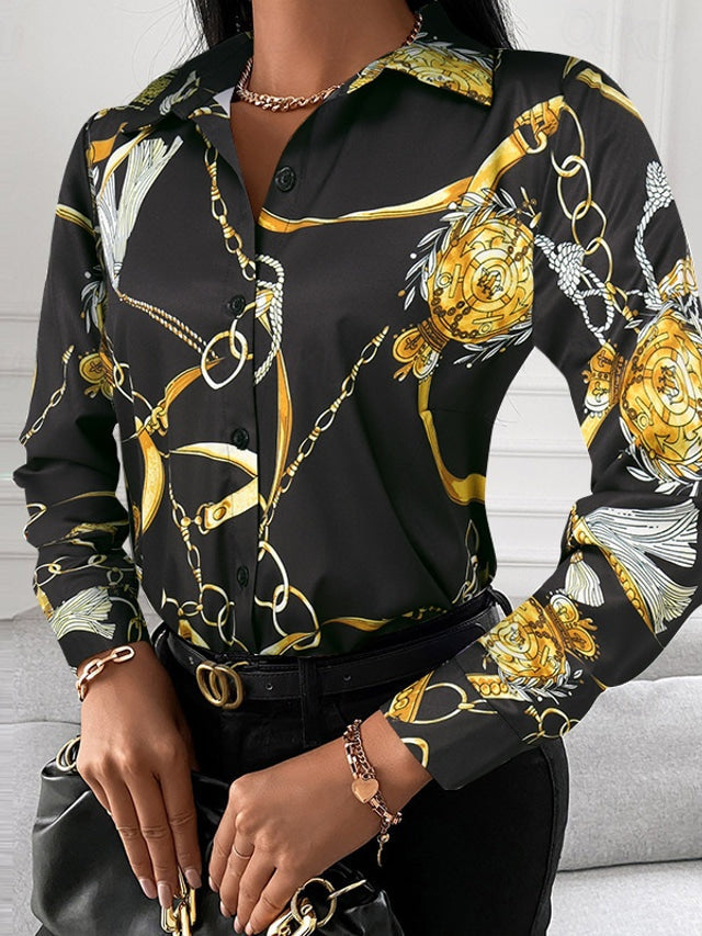 R&B | Schicke Damenbluse mit Goldenen Details
