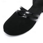 R&B | Moderne Tanzschuhe für Damen Schwarz Hochwertiges Wildleder